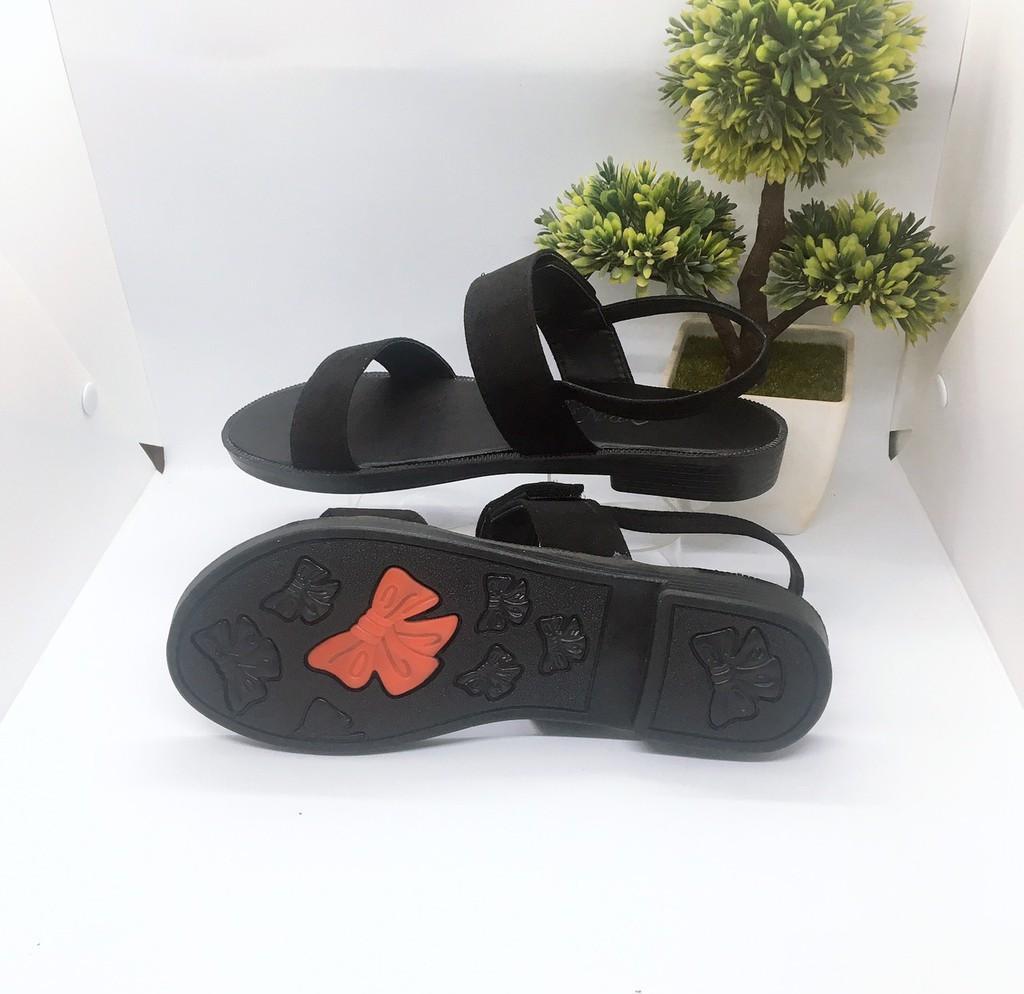Giày Sandal Đế Bệt 2 Quai Bản Khoá Dán