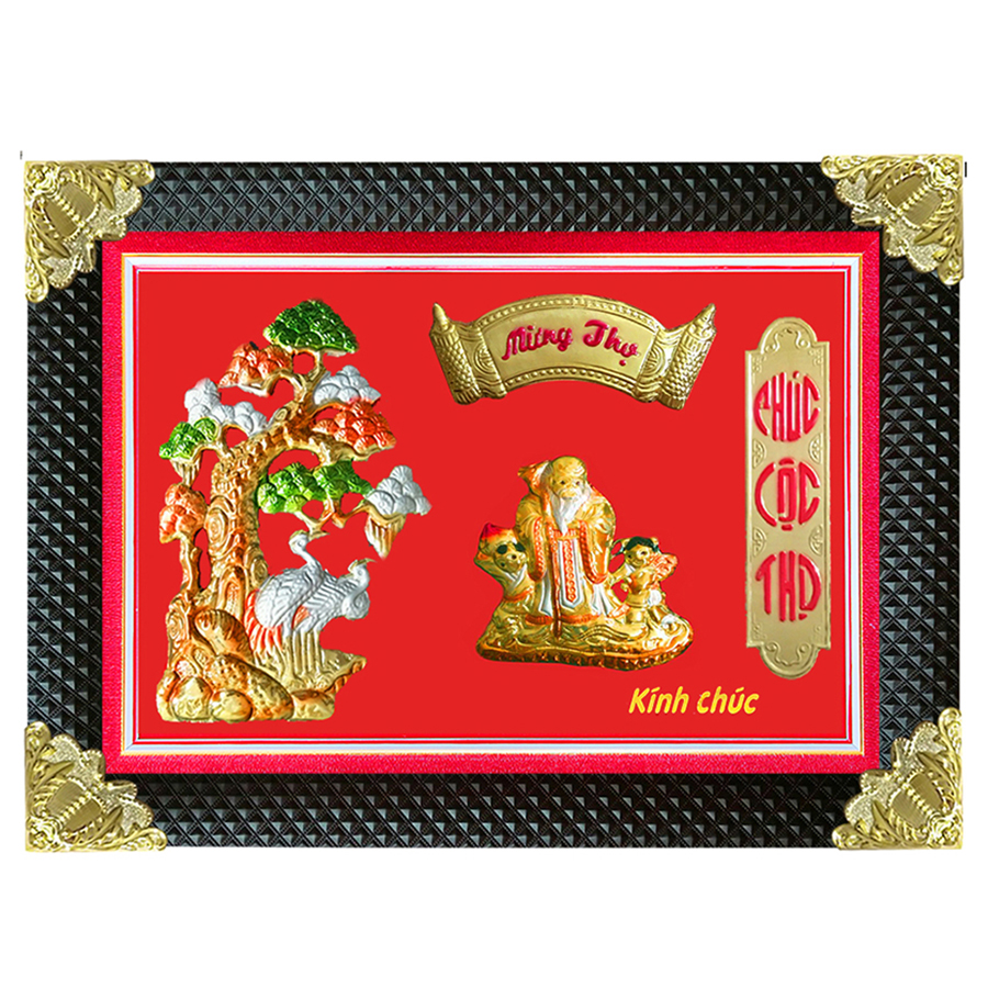 Tranh Đồng Mừng Thọ Hình Ông - Tôn Đản (50 x 70cm)