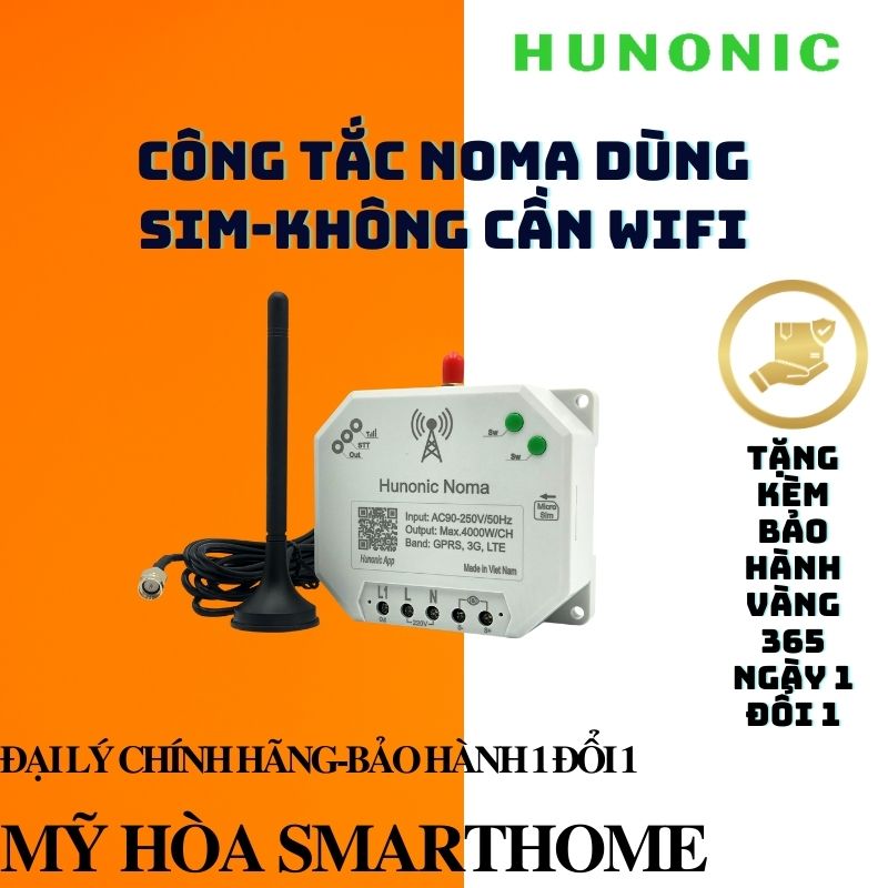 Công Tắc Noma - Điều khiển mọi thiết bị từ xa qua điện thoại dùng Sim│Điều khiển không cần Wifi -2022