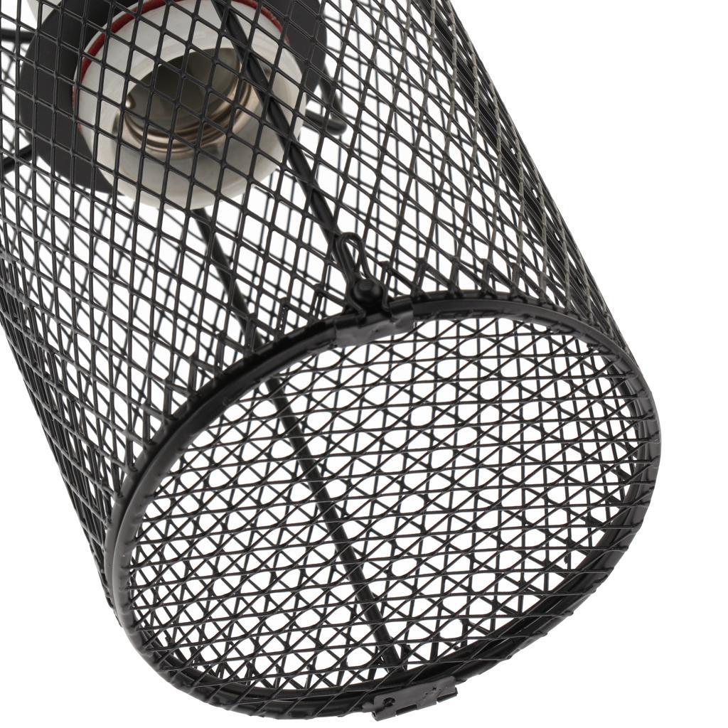 2x Reptile Terrarium Heat Lamp Light Bulb Anti-Scald Lampshade Cage Fixture