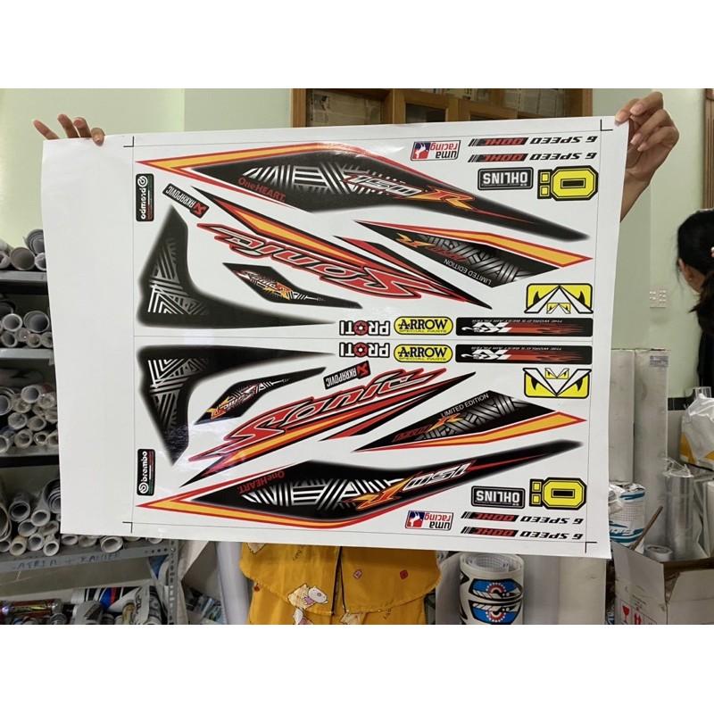 Tem rời dành cho xe honda sonic 150 dán xe trắng