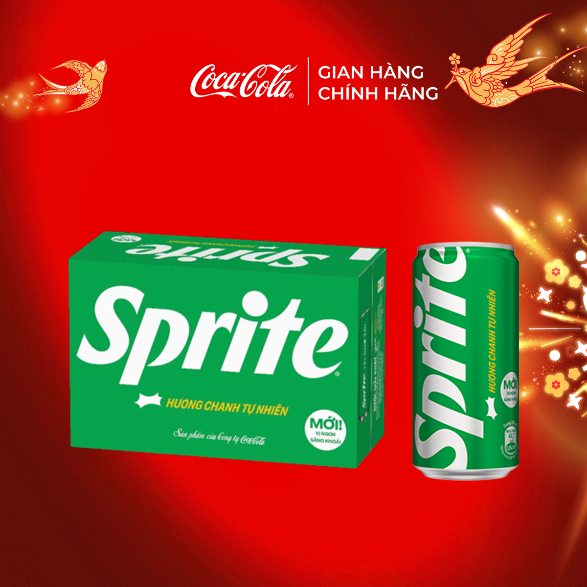 Thùng 24 Lon Mi-nhon nước giải Khát Có Gas Sprite Lon 235ml/lon Sale 11.11 (Hương chanh tự nhiên)