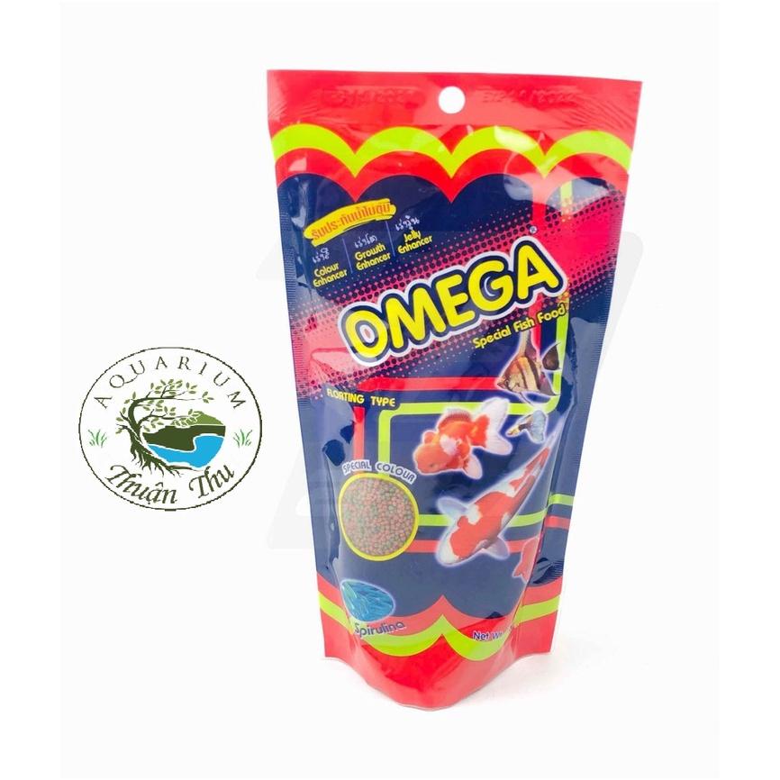 Thức Ăn Cá Cảnh Omega Giàu Dinh Dưỡng 100gr - Cám cá Omega hạt 1-2mm