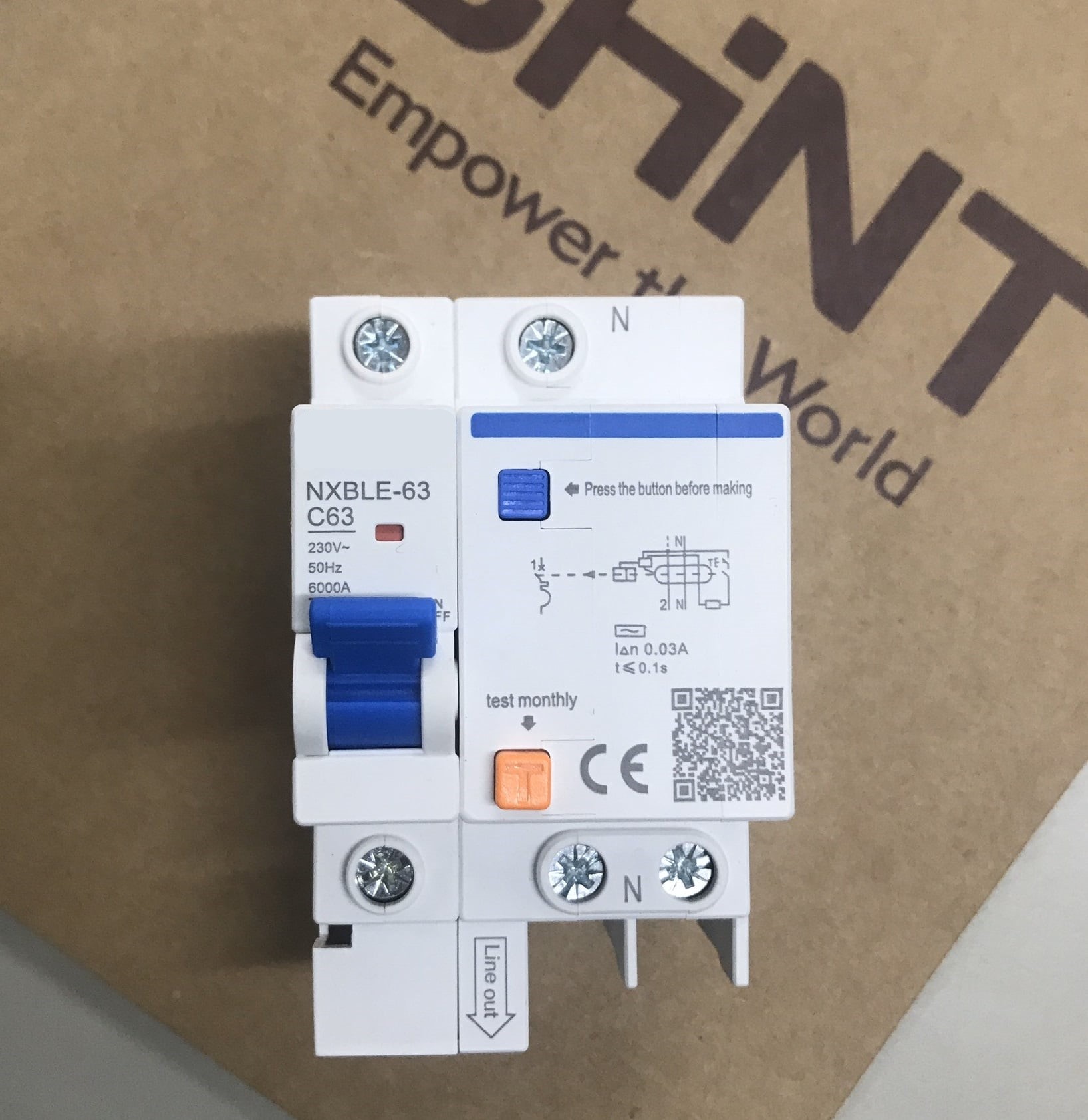 Cầu dao, Aptomat chống giật, chống dò đện 220V 63A 1P+N