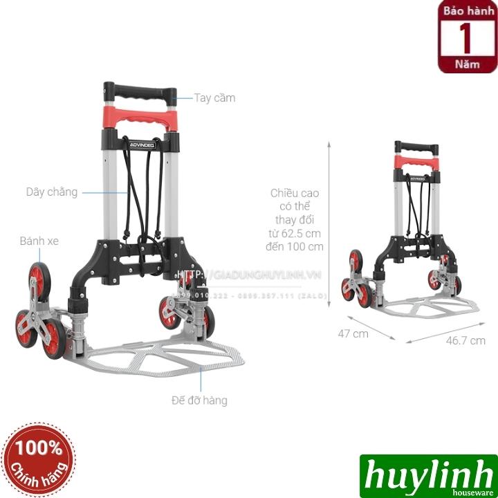 Xe Kéo Đẩy Leo Cầu Thang 6 Bánh Rút Gọn ADVINDEQ TL-35/70 - Hàng Chính Hãng