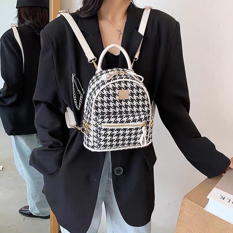 Balo Mini Nữ Thời Trang Du Lịch Đi Học Đi Chơi, Balo Đẹp Ulzzang Caro Phong Cách Hàn Quốc
