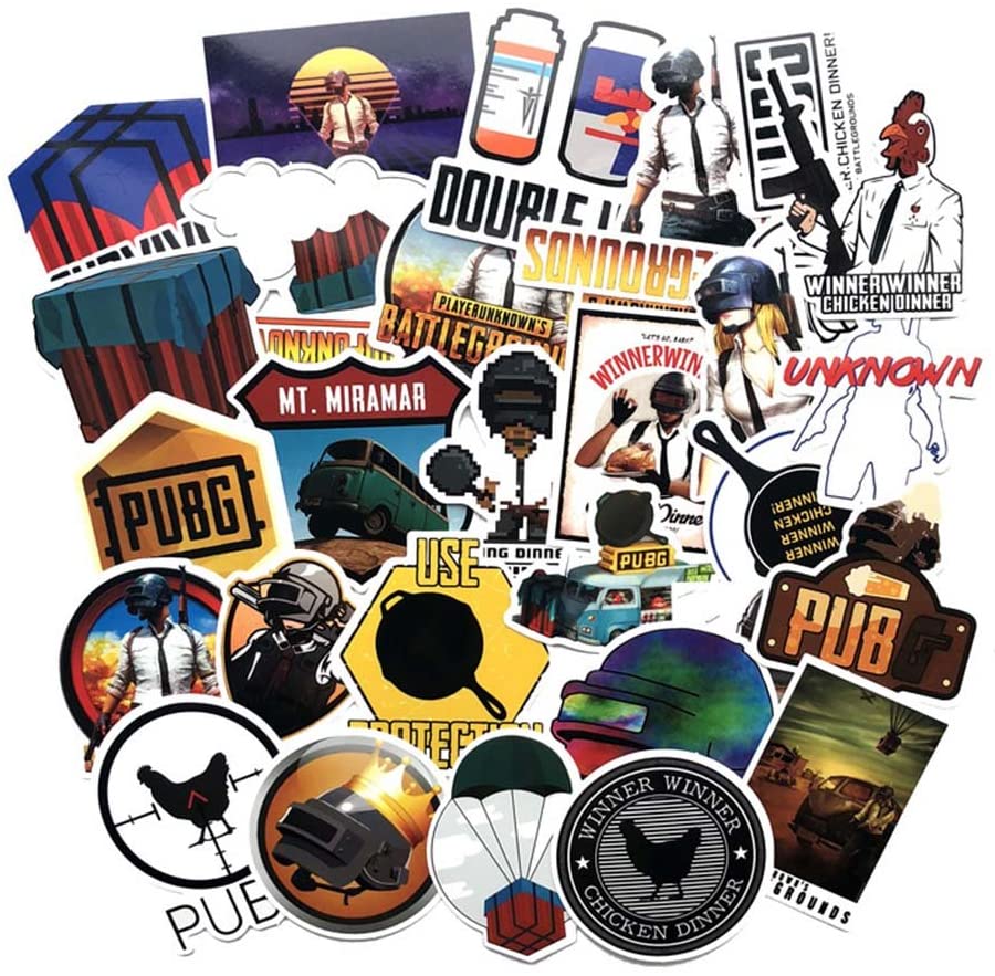 Set 60 sticker PUBG hình dán có ép lụa