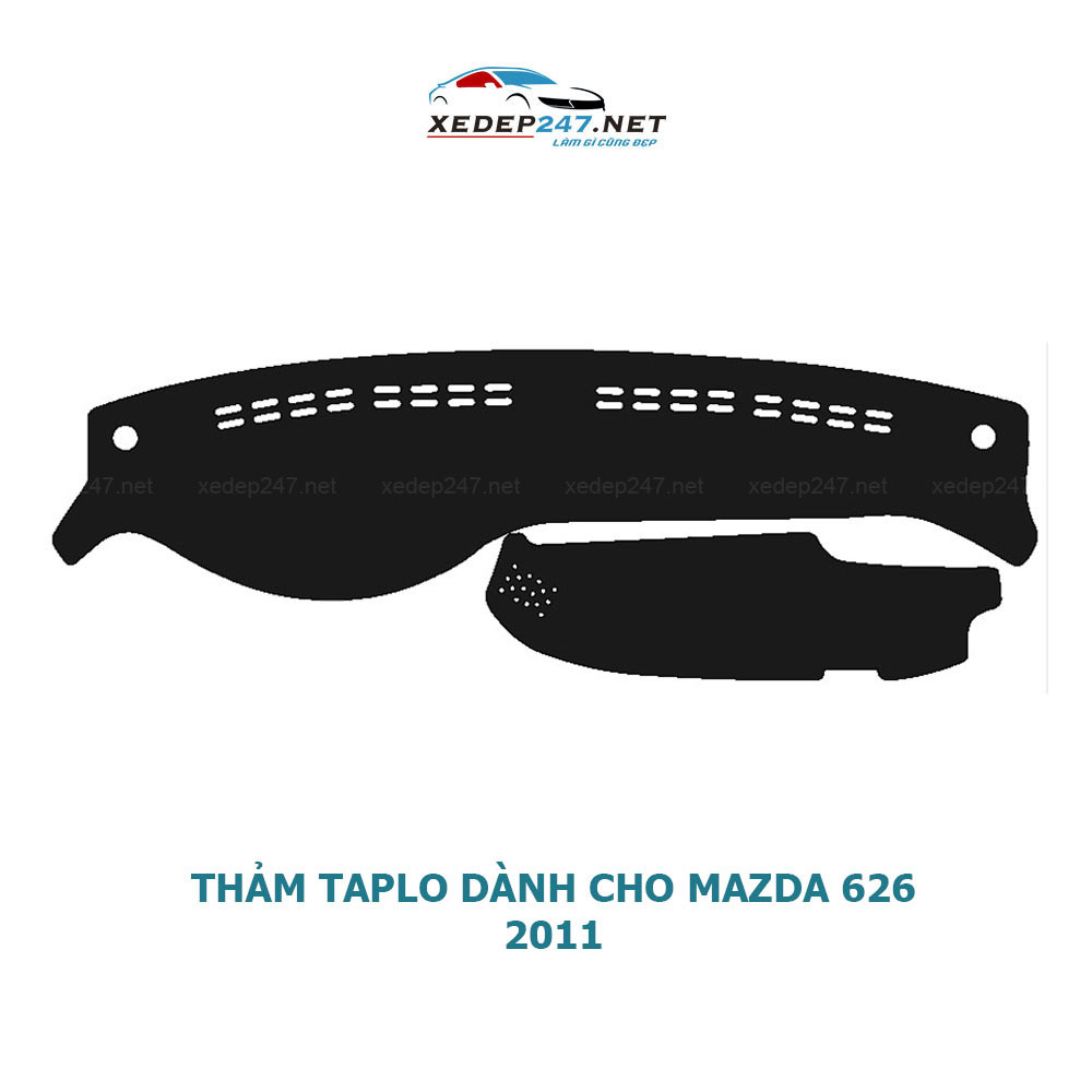 Thảm Taplo dành cho xe Mazda 626 2011 chất liệu Nhung, da Carbon, da vân gỗ