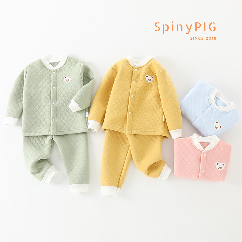 Bộ quần áo cho bé gái bé trai 0-3 tuổi trần bông dày dài tay cotton nhiều màu dành cho mùa đông
