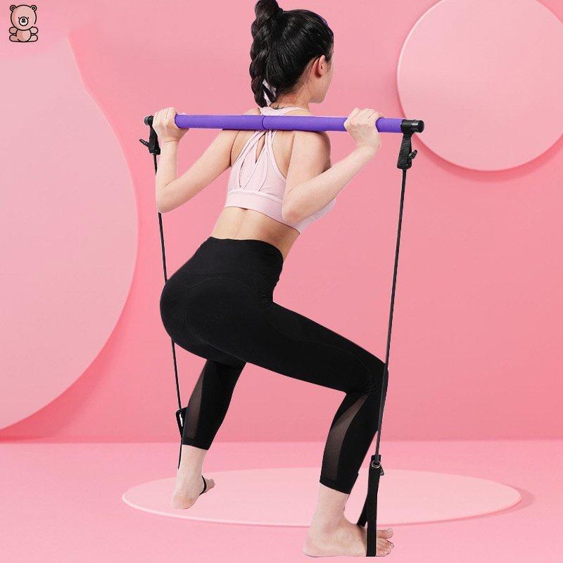 Bộ Dây Đai Kháng Lực Tập Yoga Pilates Thể Hình Tại Nhà Có Vòng Chân - Bộ Dụng Cụ Nâng Cao MM