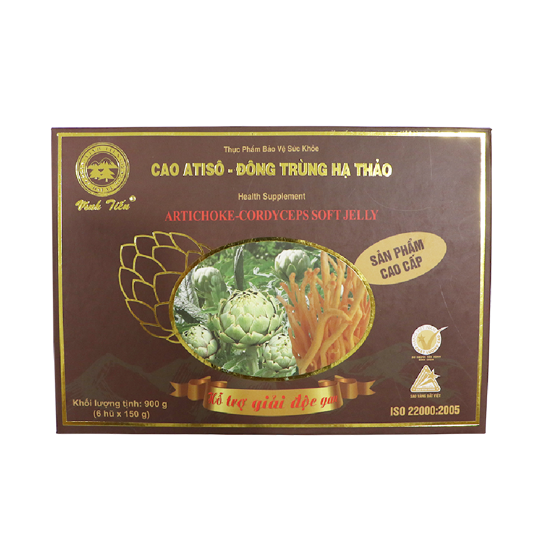 Cao Mềm Atiso - Đông Trùng Hạ Thảo Vĩnh Tiến (Hộp 6 Lọ x 150g) -