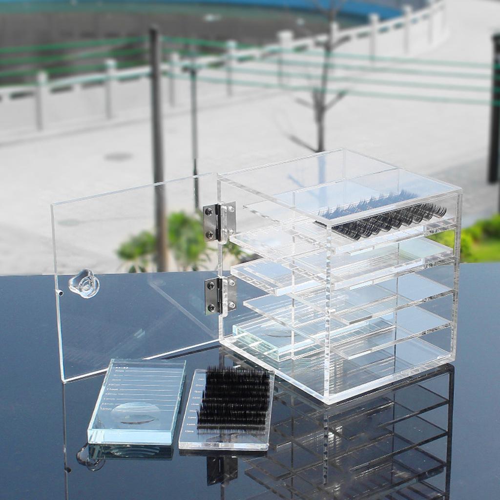 Acrylic 10 Tier False Eyelash Display Storage Case Organizer Glue Pallet Box