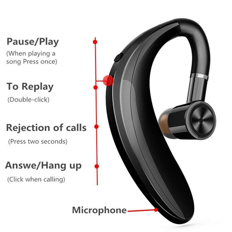 Tai Nghe Bluetooth Không Dây S109 V5.0 Phong Cách Doanh Nhân Tích Hợp Mic Cho xiaomi