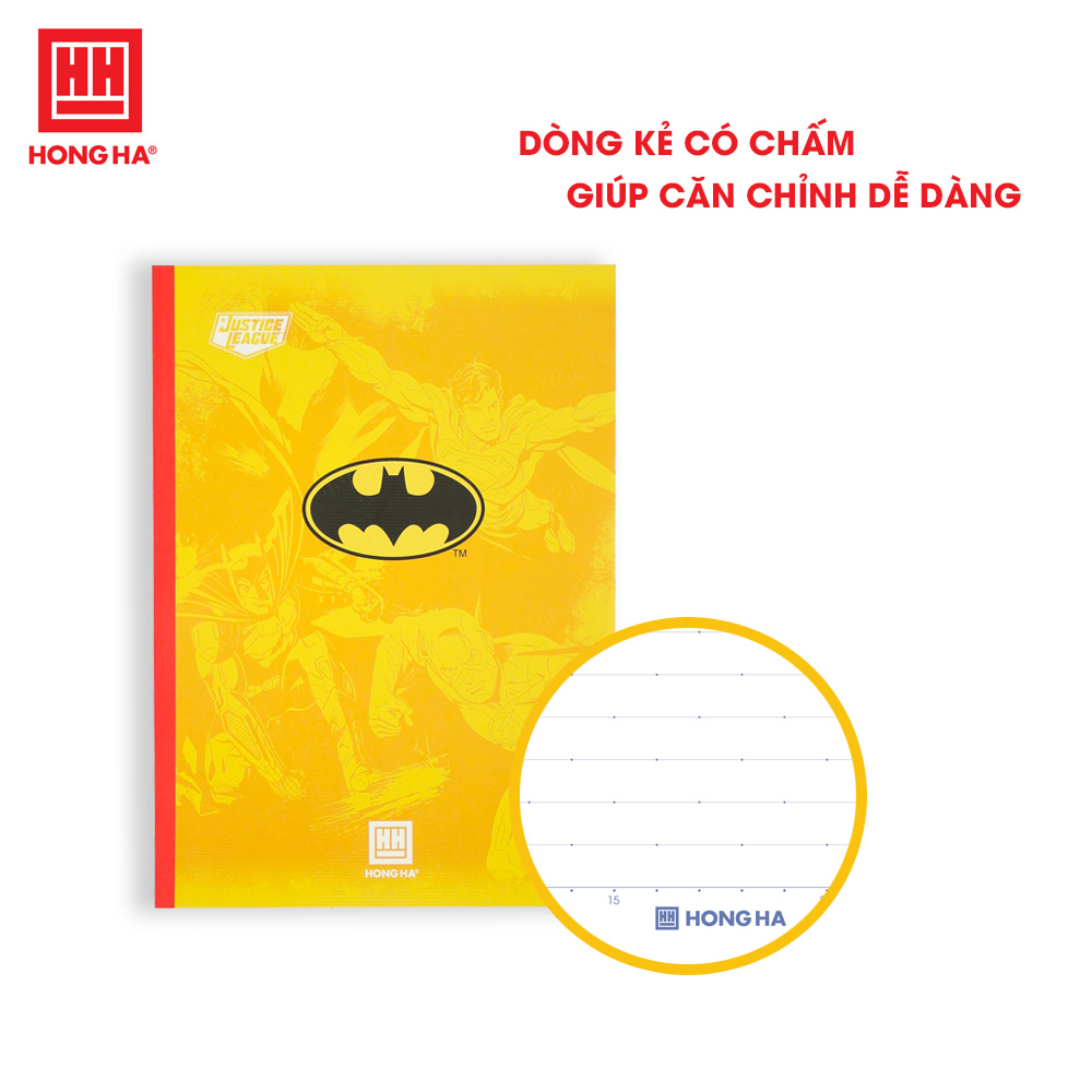 Combo 5 Vở kẻ ngang DC COMICS  Hồng Hà 120 trang - 1439