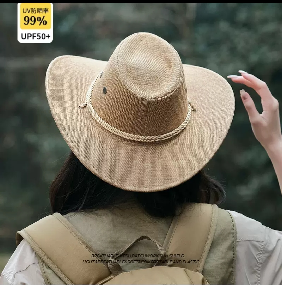 Nón mũ cao bồi nam nữ vành cong y hình. Chất liệu bố line. * Nón mũ cao bồi dành cho cả nam và nữ với thiết kế vành cong y hình. * Chất liệu của nón là bố line dona25060601