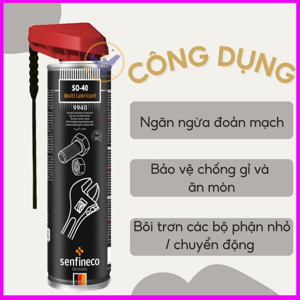 Bôi Trơn, Làm Sạch và Bảo Vệ Bề Mặt Chi Tiết Senfineco 9940 – 400ML chống độ ẩm, phá rỉ sét , chống ăn mòn