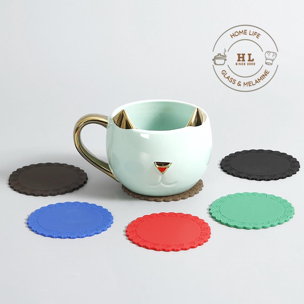 Lót Ly 3D Silicon Chống Trượt Không Thấm Nước | LÓT LY CỐC HỌA TIẾT 3D CHO NHÀ HÀNG QUÁN CAFE KHÔNG HỌA TIẾT