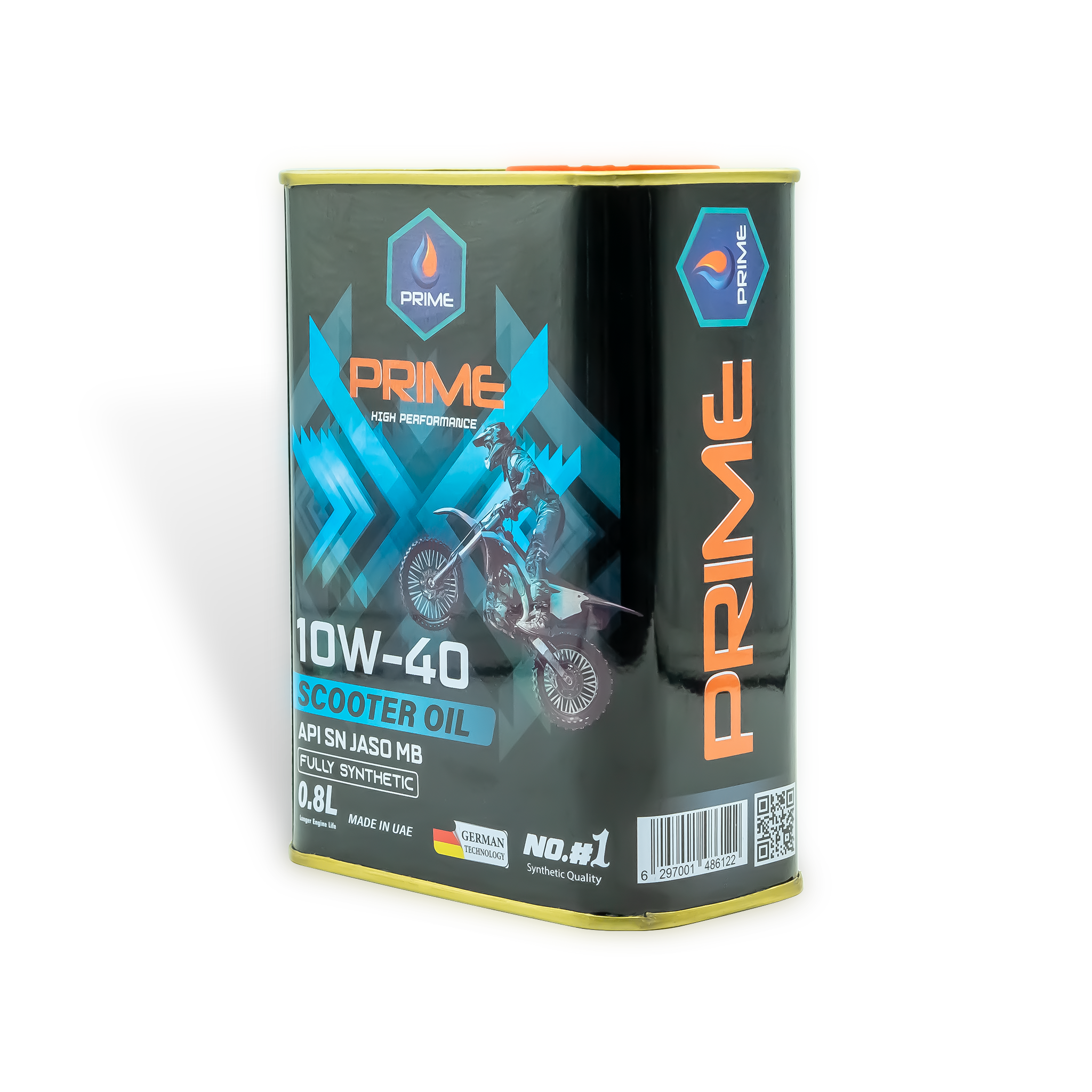 Dầu Nhớt Xe Tay Ga PRIME 800ml Tổng Hợp Toàn Phần SAE 10W40, API SN, JASO MB, Nhập Khẩu Chính Hãng Cho AB 125, Lead, Click