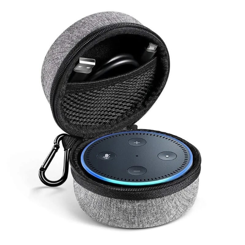 UGREEN 50905 Grey Echo Dot Speaker Case - USB Cable Wall Charger Box LP155 - Hàng Chính Hãng