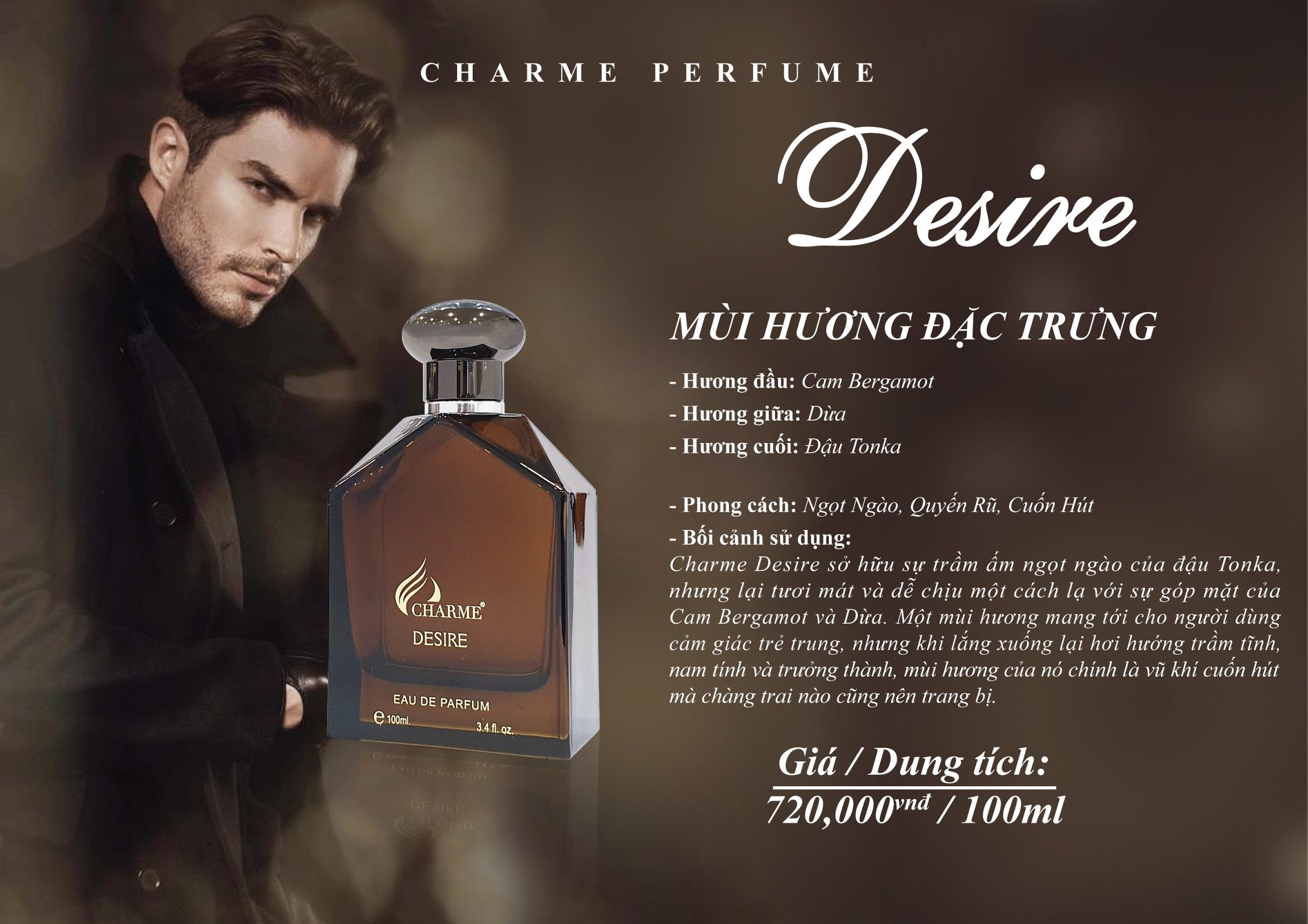 Nước hoa nam Charme Desire 100ml