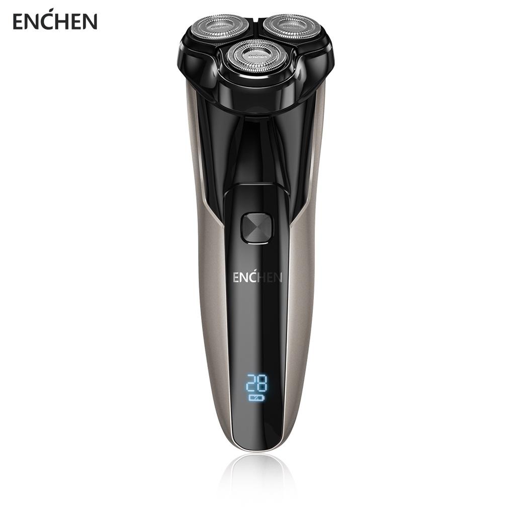 Máy Cạo Râu Điện Enchen Tông Màu Đen 5S Chống Nước IPX7 Có Thể Sạc Lại Cho Nam