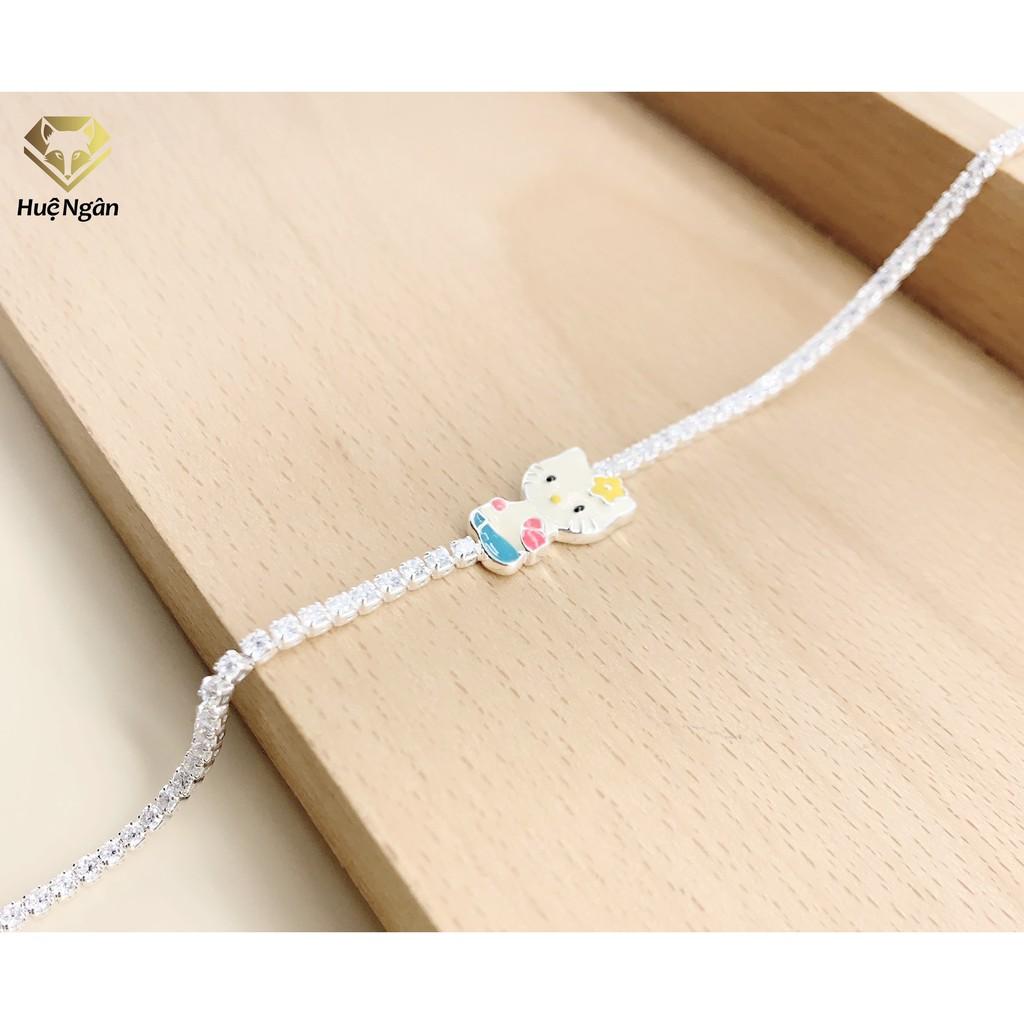 Lắc tay bạc 925 Huệ Ngân - Mèo Kitty X1