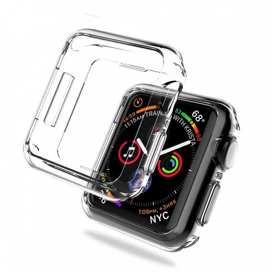 Case ốp bảo vệ silicon dẻo cho Apple Watch 38mm (chống va đập trầy xước, chống bụi, bảo vệ viền) - Hàng nhập khẩu