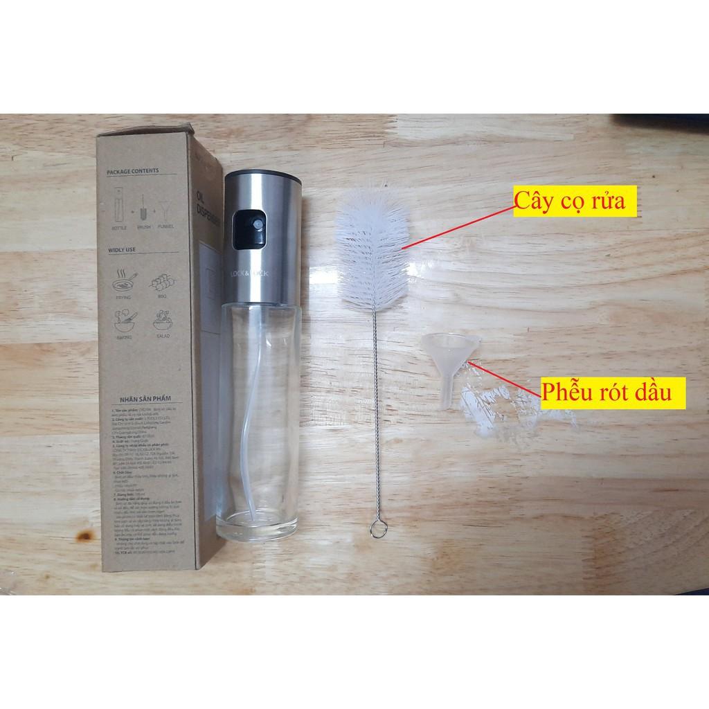 Bình xịt dầu ăn 100ml kèm phễu và cọ rửa
