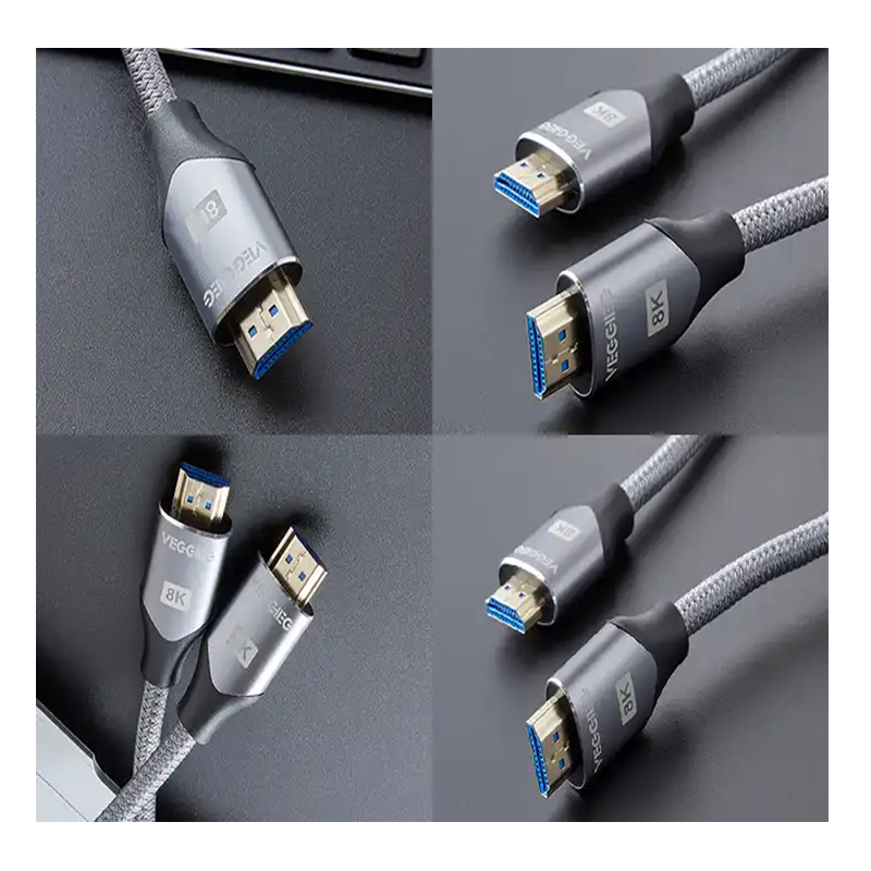 Dây HDMI 2.1 8K dài 1.5m 2M 3M 5M siêu tốc độ cao 8K/60Hz 4K/120Hz Veggieg Hàng Chính Hãng VH402