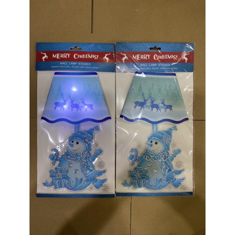 Tranh Noel Dán Tường Cửa Kính Có Đèn Led Bên Trong Chạy Bằng Pin - Cho Giáng Sinh Đầm Ấm An Lành