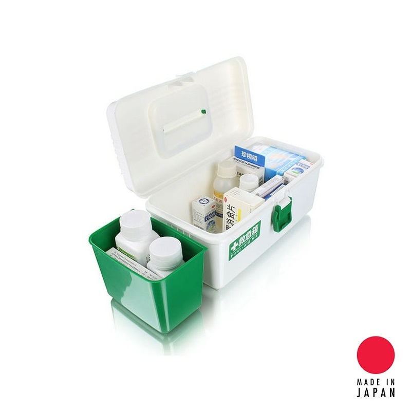 Hộp đựng thuốc & dụng cụ y tế Fudo Giken, thiết kế làm 2 ngăn dễ dàng phân chia đồ - nội địa Nhật Bản