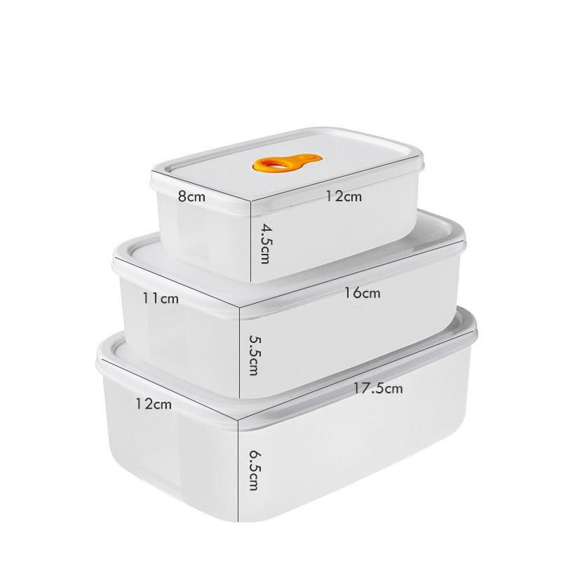 Combo 3 Hộp Nhựa Đựng Đồ Ăn Để Tủ Lạnh, Hộp Đựng Cơm Văn Phòng Có Nắp Đậy Tiện Lợi