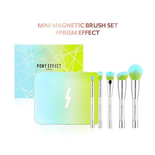 Bộ 5 Cọ Trang Điểm Pony Effect Mini Magnetic Brush Set – Prism Effect