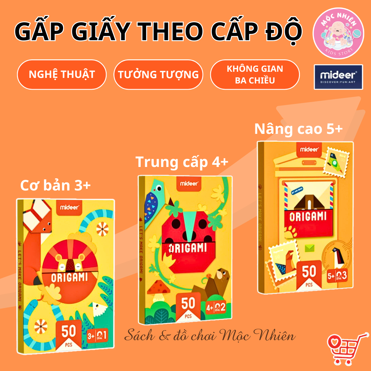 Đồ Chơi Gấp Giấy Thủ Công Origami Mideer - Cho Bé Từ 3 Tuổi Luyện Tay Khéo Léo