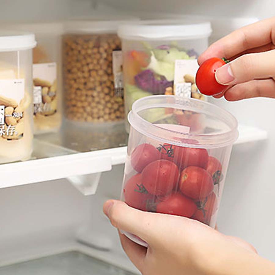 Hộp nhựa tròn đựng đồ khô cao cấp  - Hàng nội địa Nhật