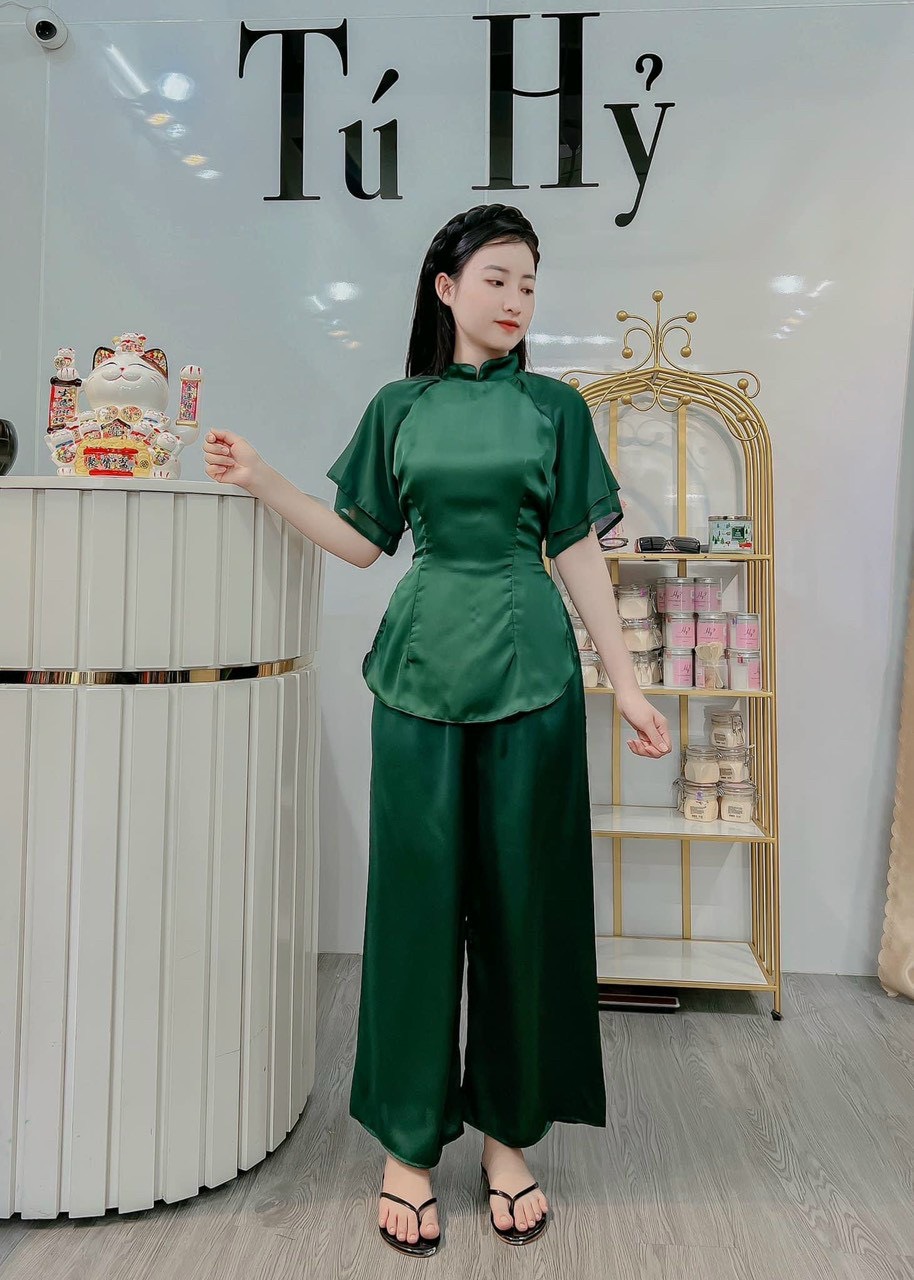Set Bộ Lam Đi Chùa
