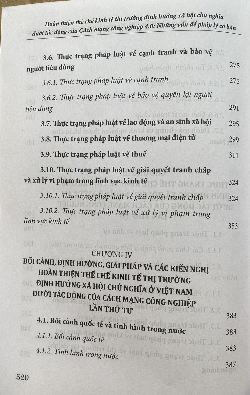 Hoàn thiện thể chế kinh tế thị trường định hướng xã hội chủ nghĩa dưới tác động của cách mạng công nghiệp 4.0:  Những vấn đề pháp lý cơ bản