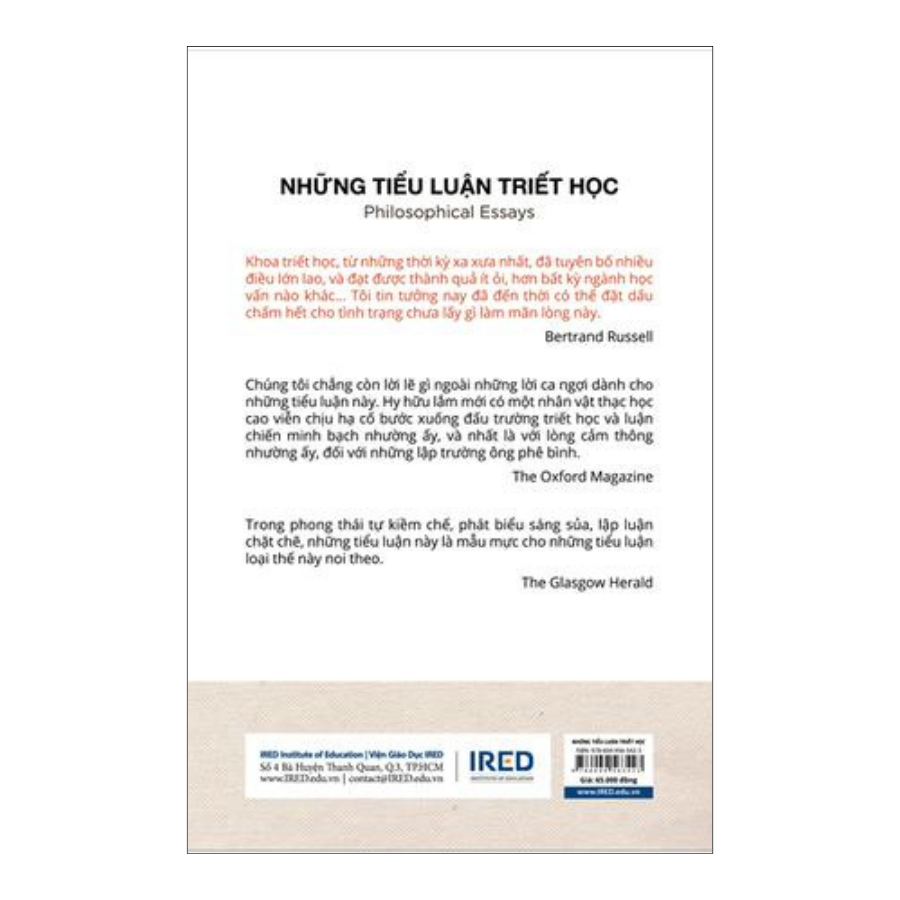 Sách IRED Books - Những tiểu luận triết học - Bertrand Russell