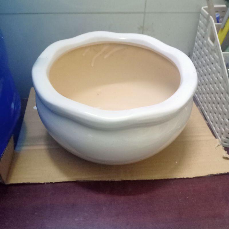 Chậu sứ miệng bèo - KT: R18 x C11 x Đ11