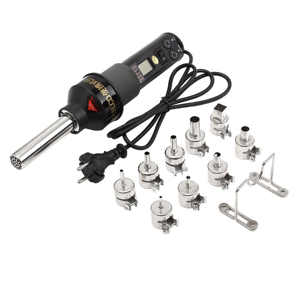 AC220V 450W Electronic Heat Hot Air Solder Gun Desoldering Station+ 9