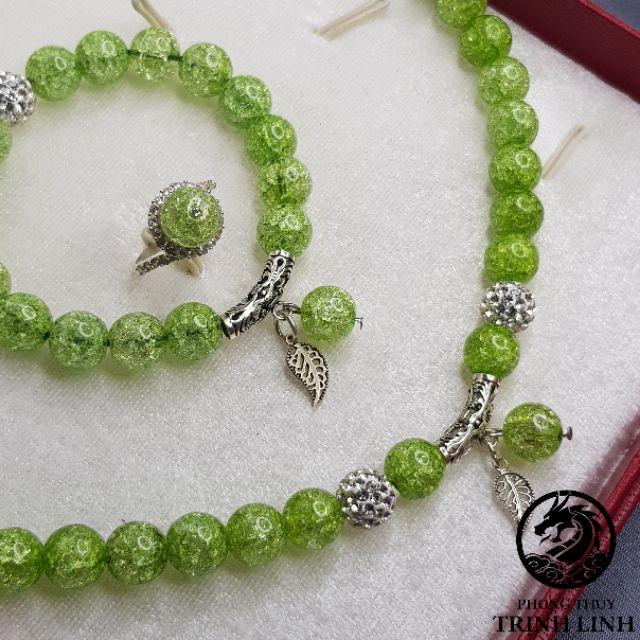 BỘ TRANG SỨC XANH LÁ THIẾT KẾ
