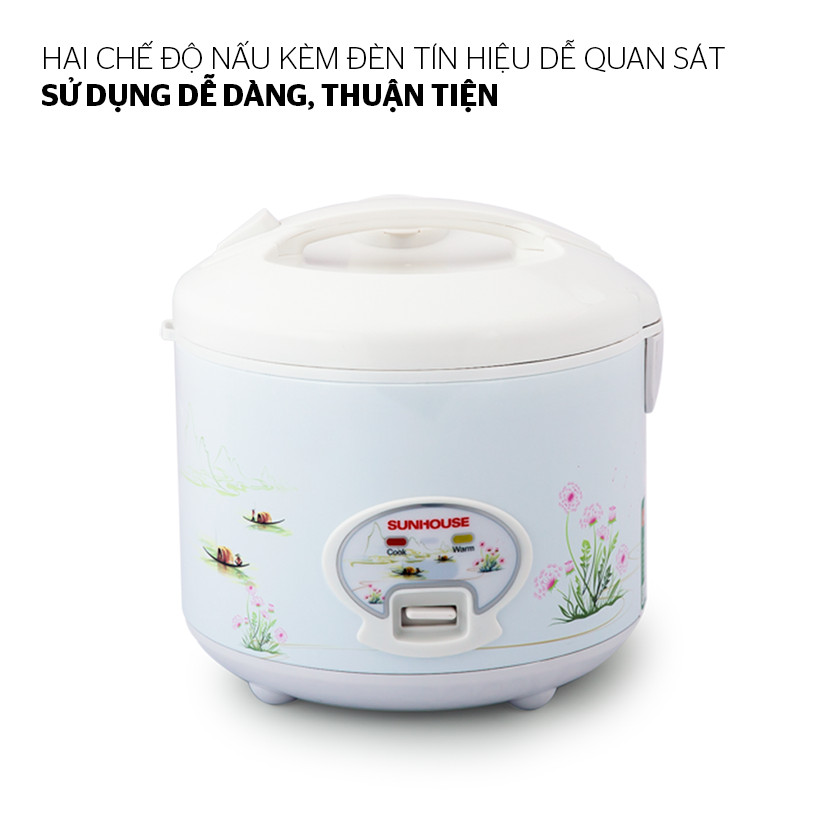 Nồi Cơm Điện Đa Năng Sunhouse SHD8602 (1.8L) – Trắng- Hàng chính hãng