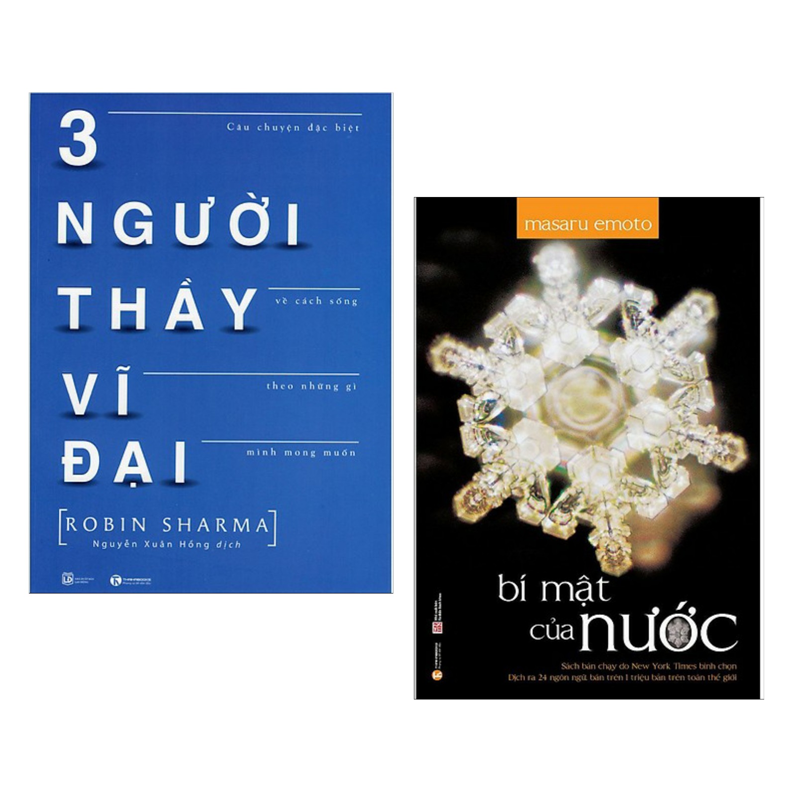 Combo Sách Tư Duy Kỹ Năng Sống Hay Nhất: Ba Người Thầy Vĩ Đại + Bí Mật Của Nước - ( 2 Cuốn Sách Bán Chạy Nhất/ Tặng Kèm Postcard Greenlife )