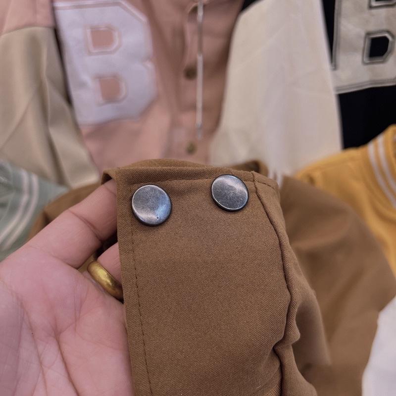 Áo Khoác Dáng Lửng Nữ Phom Rộng Unisex Kiểu Áo Bomber Chất Da Lộn Lót Dù Cao Cấp Tay Bo Len Dệt Kim Sịn Mang 4 Mùa