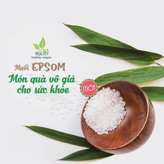 Muối Epsom 200g VietHealthy dùng để làm sạch hệ tiêu hóa (súc rửa đường tiêu hóa), tẩy tế bào chết, ngâm bồn tắm