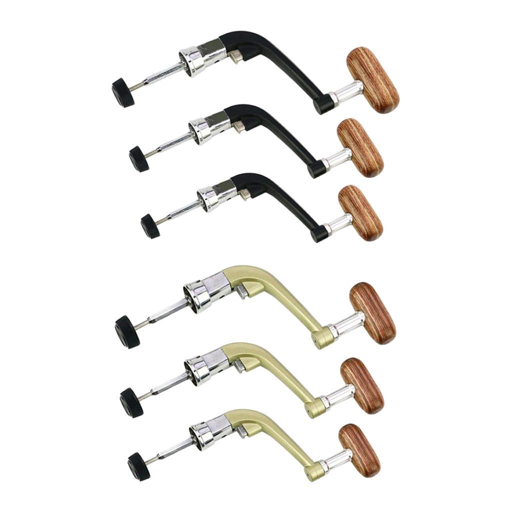 Metal Fishing Reel Handle Rocker Arm Wooden Crank Handle