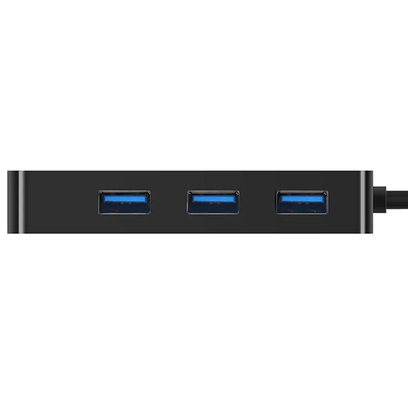 Ugreen UG30420CR133TK 30CM màu Đen Bộ chia HUB USB 3.0 sang 3 USB 3.0 + cổng âm thanh 3.5mm hỗ trợ nguồn MICRO USB - HÀNG CHÍNH HÃNG