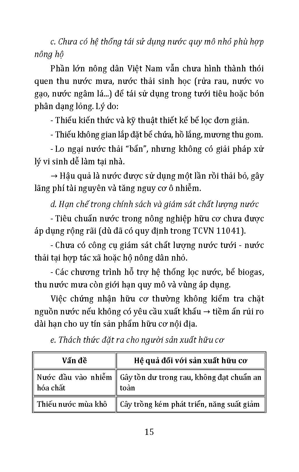 Nông Nghiệp Hữu Cơ - Canh Tác Tiết Kiệm Nước Và Xử Lý Nước Thải