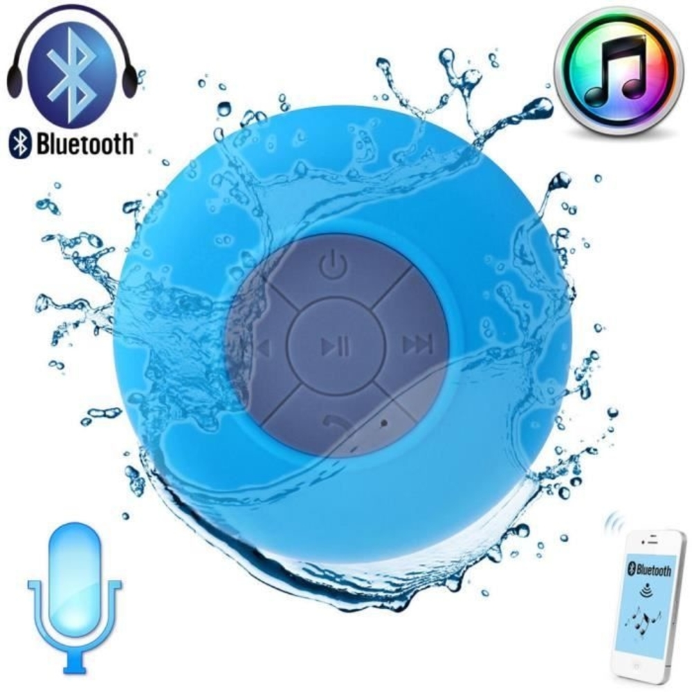 Loa Bluetooth gắn tường chống nước tốt , ngăn tiếng ồn , trả lời điện thoại nhanh , Loa mini pin sạc tích hợp và micrô có độ nhạy cao tích hợp, nghe nhạc mọi lúc mọi nơi - Mẫu ngẫu nhiên