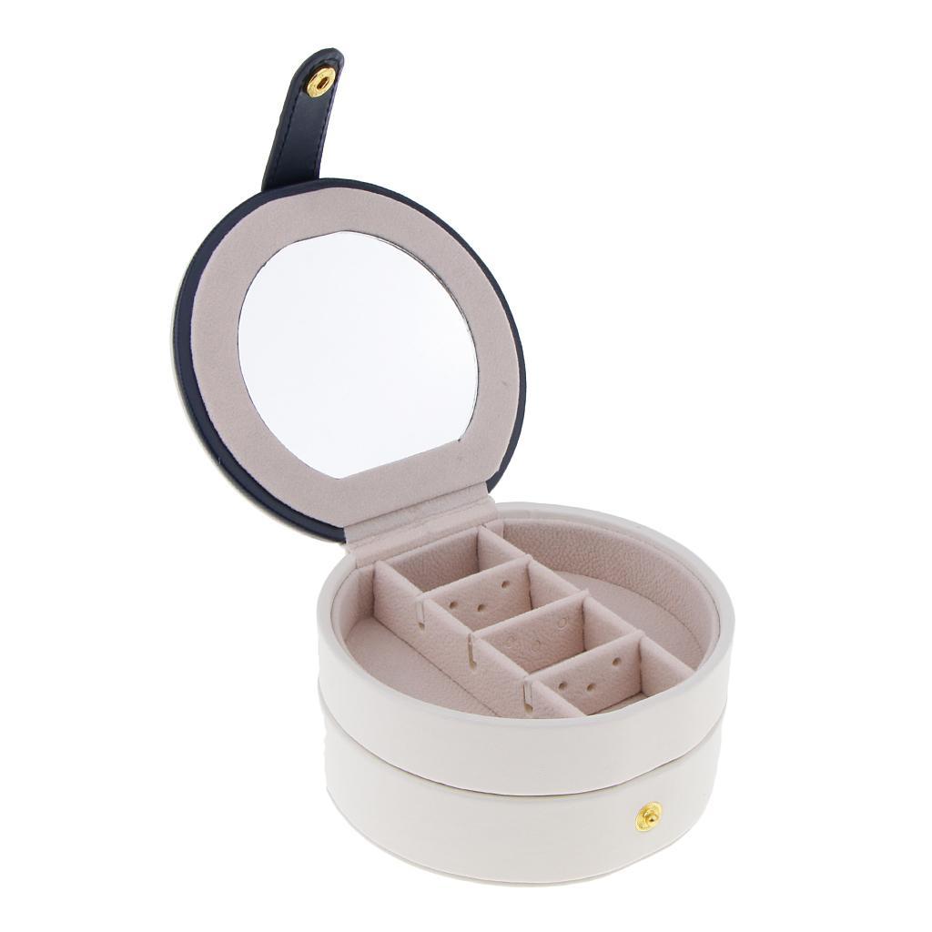 Multi-layer PU Leather Portable Jewelry Storage Display Case Box